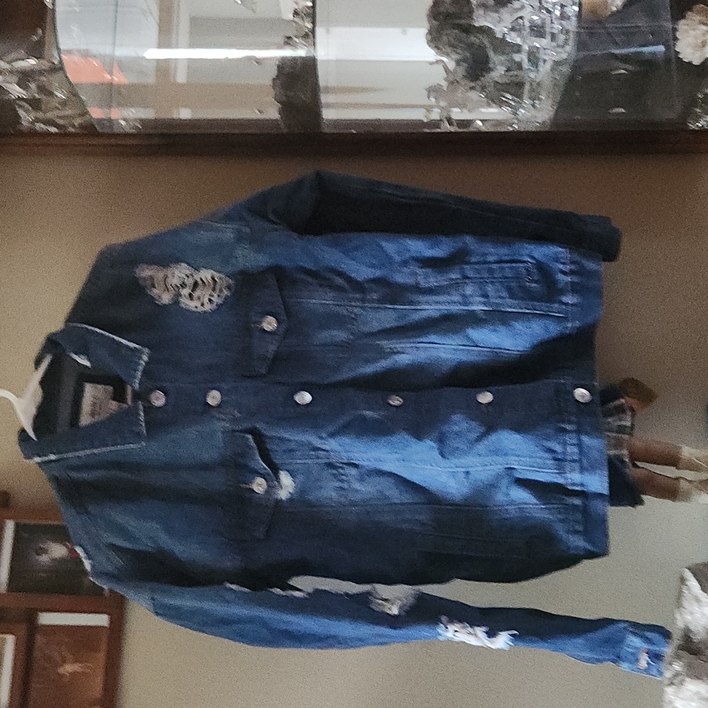 Forever 21 distressed jean jacket